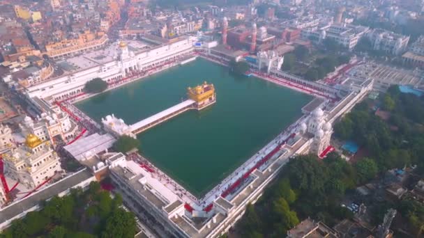 Amritsar Punjab Hindistan Aralık 2023 Harimandir Sahib Olarak Bilinen Altın — Stok video