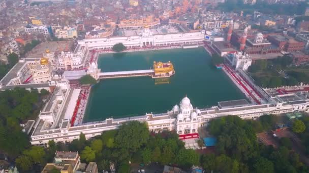 Amritsar Punjab Ινδία Δεκεμβρίου 2023 Χρυσός Ναός Επίσης Γνωστός Σαχίμπ — Αρχείο Βίντεο