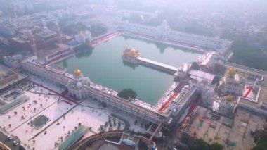 Amritsar, Punjab, Hindistan 12 Aralık 2023, Harimandir Sahib olarak da bilinen Altın Tapınak