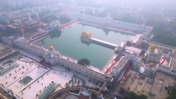Amritsar Punjab Indien Dezember 2023 Der Goldene Tempel Auch Bekannt — Stockvideo