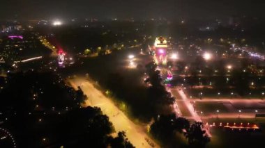 Hindistan Kapısı gecesi İHA 'dan hava görüntüsü