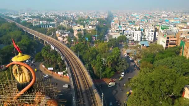 Nueva Delhi India Noviembre 2023 Estación Metro Karol Bagh Vista — Vídeo de stock