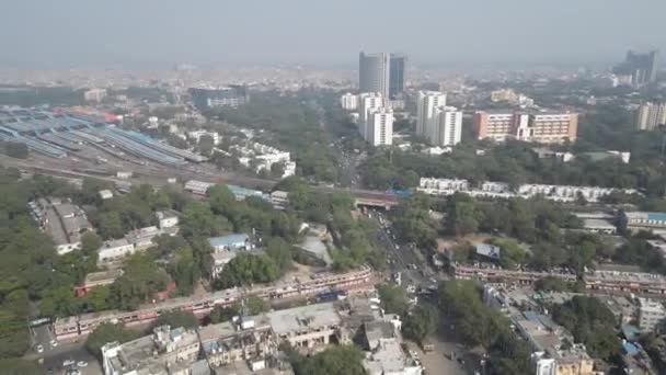 뉴델리 11월 2023 뉴델리 Connaught Place Aerial View — 비디오