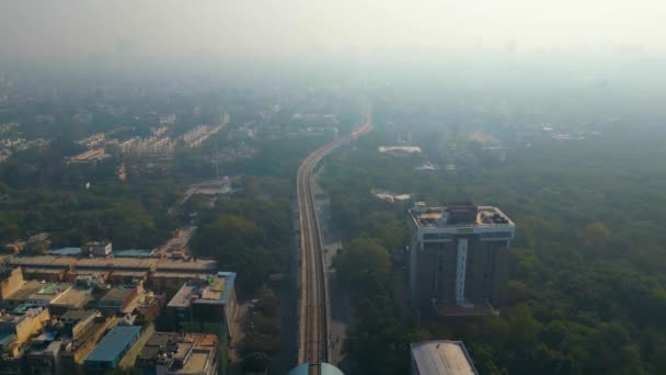 Νέο Δελχί Ινδία Νοεμβρίου 2023 Νέο Δελχί Connaught Place Aerial — Αρχείο Βίντεο