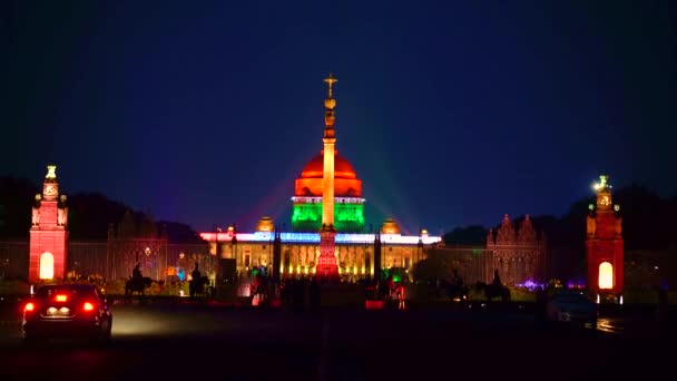 ラシュトラパティ バヴァン 世界最大の大統領の本拠地 — ストック動画
