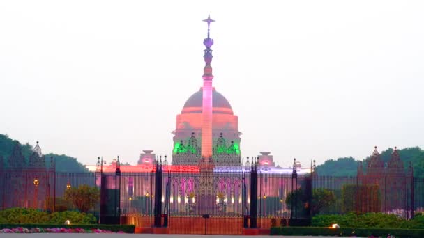 Rashtrapati Bhavan Dom Prezydenta Największego Świecie — Wideo stockowe