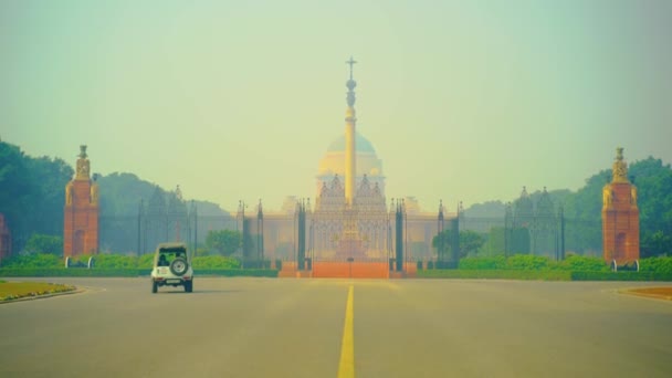 Rashtrapati Bhavan Dünyanın Büyük Başkanının Evi — Stok video
