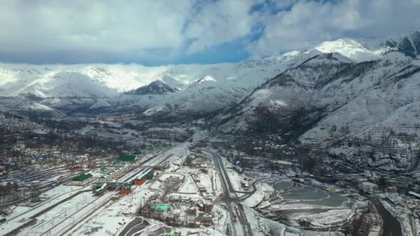 Prachtig Uitzicht Kasjmir Met Sneeuwval Jammu Kasjmir India — Stockvideo