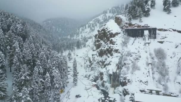 Vacker Utsikt Över Kashmir Med Snöfall Jammu Och Kashmir Indien — Stockvideo