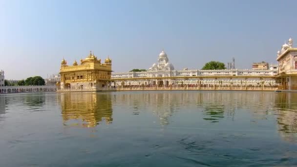 Golden Temple 是一座位于印度旁遮普邦阿姆里萨尔市的古尔邦塔 — 图库视频影像
