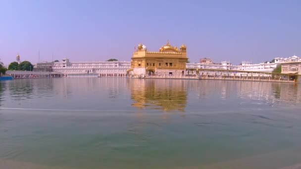 Templo Dorado Gurdwara Ubicado Ciudad Amritsar Punjab India — Vídeos de Stock