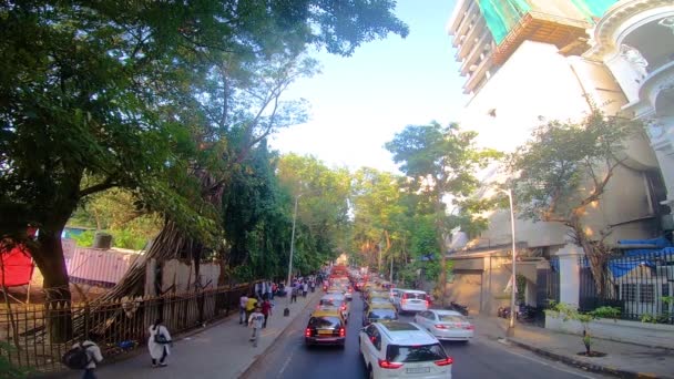孟买达善乘双层巴士 — 图库视频影像