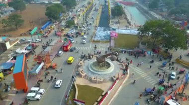 Ayodhya Drone view Shri Ram Mandir, Shri Hanuman Garhi Mandir, Lata Mangeshkar Chowk ve Ram ki Paidi Ghat