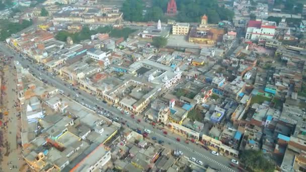Ayodhya Drone View Shri Ram Mandir Shri Hanuman Garhi Mandir — Stock Video