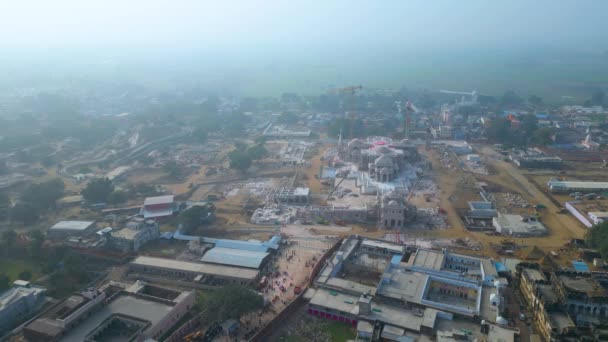 Ayodhya Drone View Shri Ram Mandir Shri Hanuman Garhi Mandir — Vídeo de stock