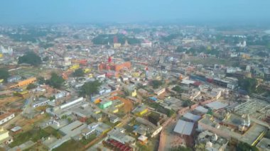 Ayodhya Drone view Shri Ram Mandir, Shri Hanuman Garhi Mandir, Lata Mangeshkar Chowk ve Ram ki Paidi Ghat