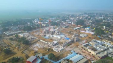 Ayodhya Drone view Shri Ram Mandir, Shri Hanuman Garhi Mandir, Lata Mangeshkar Chowk ve Ram ki Paidi Ghat