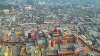 Ayodhya Drone view Shri Ram Mandir, Shri Hanuman Garhi Mandir, Lata Mangeshkar Chowk ve Ram ki Paidi Ghat