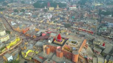 Ayodhya Drone view Shri Ram Mandir, Shri Hanuman Garhi Mandir, Lata Mangeshkar Chowk ve Ram ki Paidi Ghat