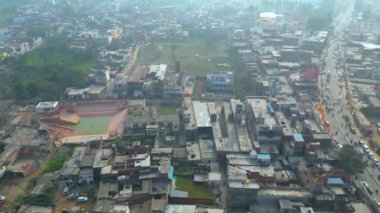 Ayodhya Drone view Shri Ram Mandir, Shri Hanuman Garhi Mandir, Lata Mangeshkar Chowk ve Ram ki Paidi Ghat