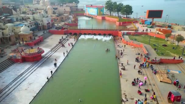 Ayodhya Drone Widok Shri Ram Mandir Shri Hanuman Garhi Mandir — Wideo stockowe