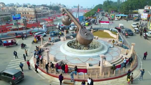 Ayodhya Drone View Shri Ram Mandir Shri Hanuman Garhi Mandir — Stockvideo