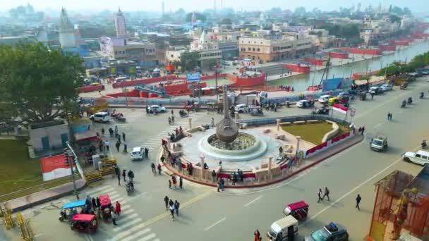 Ayodhya Drone Vedere Shri Ram Mandir Shri Hanuman Garhi Mandir — Videoclip de stoc