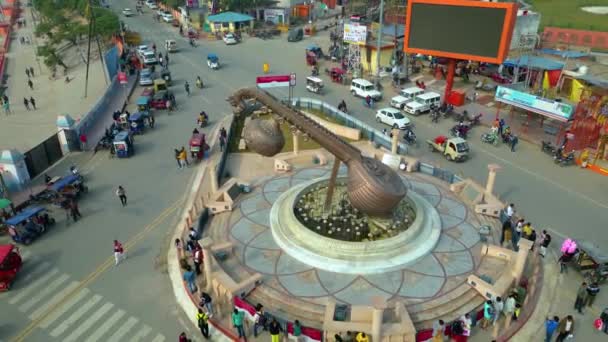 Ayodhya Drone Ansicht Shri Ram Mandir Shri Hanuman Garhi Mandir — Stockvideo