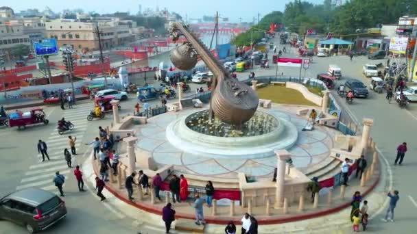 Ayodhya Drone View Shri Ram Mandir Shri Hanuman Garhi Mandir — Vídeo de Stock