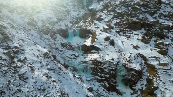 Αεροφωτογραφία Citi Manali Mountain Greenery Landscape Snow Hills Kokser Sonmarg — Αρχείο Βίντεο