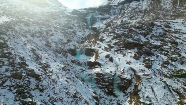 Αεροφωτογραφία Citi Manali Mountain Greenery Landscape Snow Hills Kokser Sonmarg — Αρχείο Βίντεο