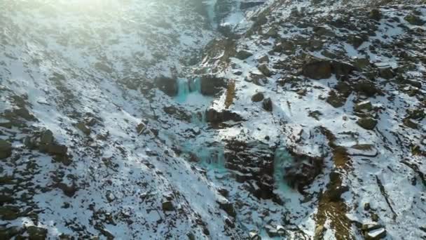 Widok Lotu Ptaka Citi Manali Mountain Krajobraz Zieleni Snow Hills — Wideo stockowe