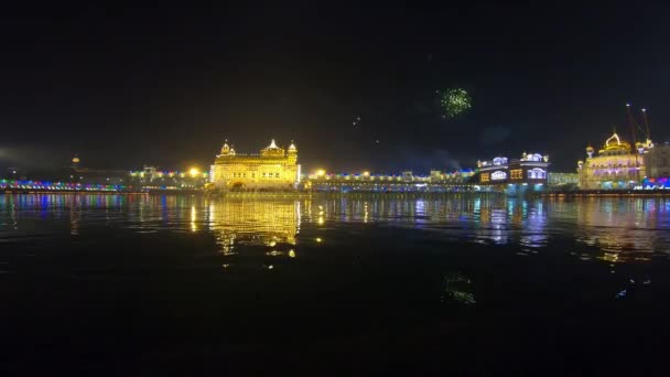 Templul Aur Amritsar India Sri Harimandir Sahib Amritsar Sărbătorește Gurupurab — Videoclip de stoc
