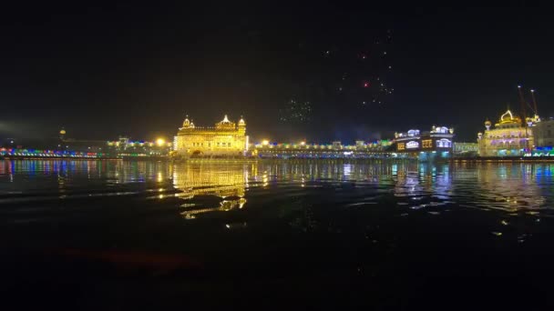 Złota Świątynia Amritsar Indie Sri Harimandir Sahib Amritsar Świętować Gurupurab — Wideo stockowe