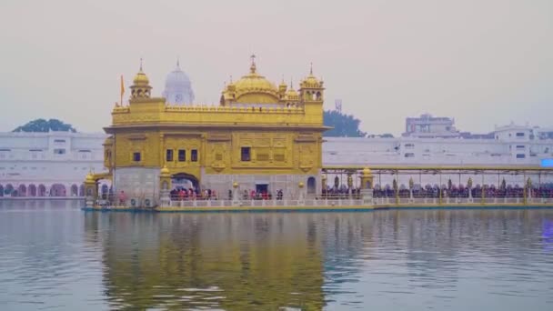 Золотая Империя Амрицара Индия Шри Хариманхаиб Амрицар Оценила Гурупураба Золотом — стоковое видео