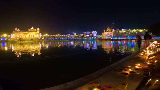 Gouden Tempel Amritsar India Sri Harimandir Sahib Amritsar Vier Gurupurab — Stockvideo