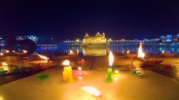 Gouden Tempel Amritsar India Sri Harimandir Sahib Amritsar Vier Gurupurab — Stockvideo