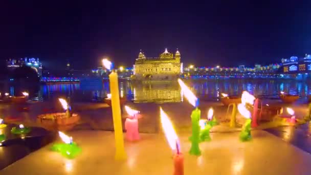Der Goldene Tempel Amritsar Indien Sri Harimandir Sahib Amritsar Feiern — Stockvideo