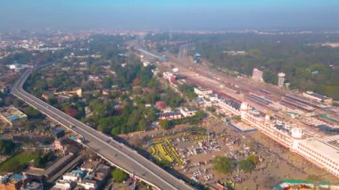 Varanashi tren istasyonunun hava görüntüsü, Drone tren istasyonu