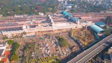 Varanashi tren istasyonunun hava görüntüsü, Drone tren istasyonu