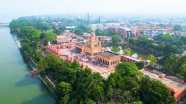 Dakshineswar Kali Tapınağının havadan görünüşü