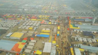 Maha Kumbh Mela Prayagraj 'ın Hava Aracı Görünümü