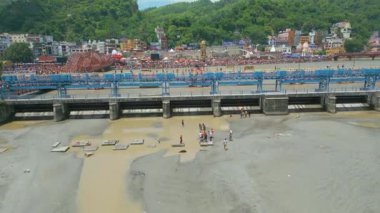 Haridwar Drone Video 4k HAR KI PAURI, Har ki Pauri Haridwar 'ın İHA görüntüsü, Haridwar videosu, Mata Mansh Devi, Shiv Heykeli