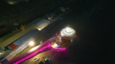 Gurudwara Shri Pathar Sahib Leh Ladakh 'ın hava manzarası, Hindistan.