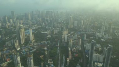 Mumbai şehrinin havadan görüntüsü, Maharashtra, Hindistan.