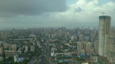 Mumbai şehrinin havadan görüntüsü, Maharashtra, Hindistan.