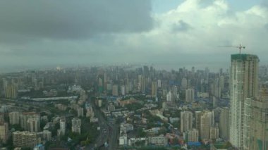 Mumbai şehrinin havadan görüntüsü, Maharashtra, Hindistan.