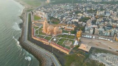 Somnath Tapınağı 'nın havadan görünüşü, Hint Tapınağı Mimarisi Lord Shiva' nın Tapınakları.,