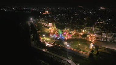 Somnath Tapınağı 'nın havadan görünüşü, Hint Tapınağı Mimarisi Lord Shiva' nın Tapınakları.,