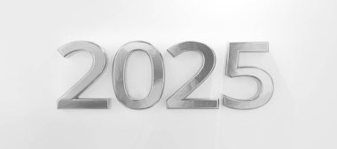 gümüş metalik yazı tipi ağırlığı cesur yıl numarası 2025